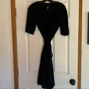 Icebreaker Women’s Black NZ Merino Wool Wrap-Around Dress Size Large